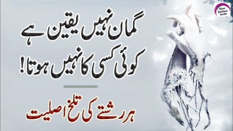 Amazing 2 Line Short Quotes (The Bitter Reality of Every Relationship) Amazing Quotes In Urdu