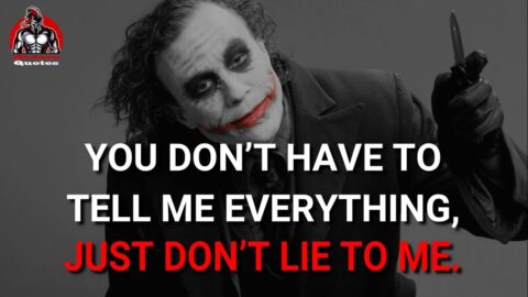Powerful Joker Motivational Quotes | You Don’t Have to Tell Me Everything | Badass Quotes