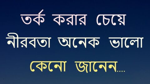 তর্ক করার চেয়ে নীরবতা ! Powerful Motivational Quotes In Bangla.