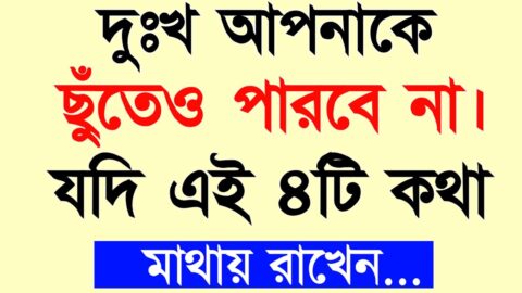 Heart Touching Motivational Quotes | কষ্ট আপনাকে ছুঁতেও পারবেনা ৪টি কথা মনে রাখুন| Bangla Motivation
