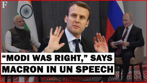 WATCH: French President Macron Quotes PM Modi’s “Not The Time For War” Message at UN