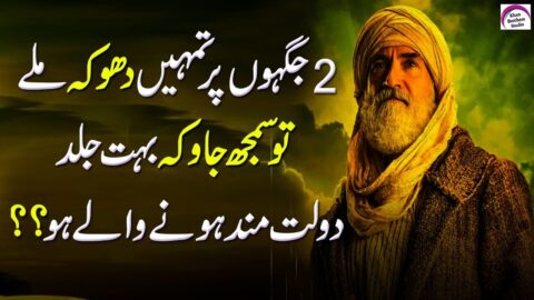 #3 – Do jagho per dhoka mile to samaj jao – Urdu Quotes – Hindi Quots – Inspirational Quotes In Urdu