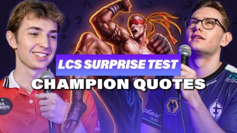 Do pros know CHAMPION QUOTES? – LCS Surprise Test